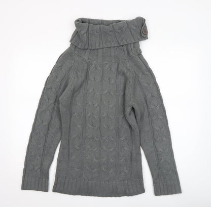 Womens UK Size S Folia Grey Pullover Jumper