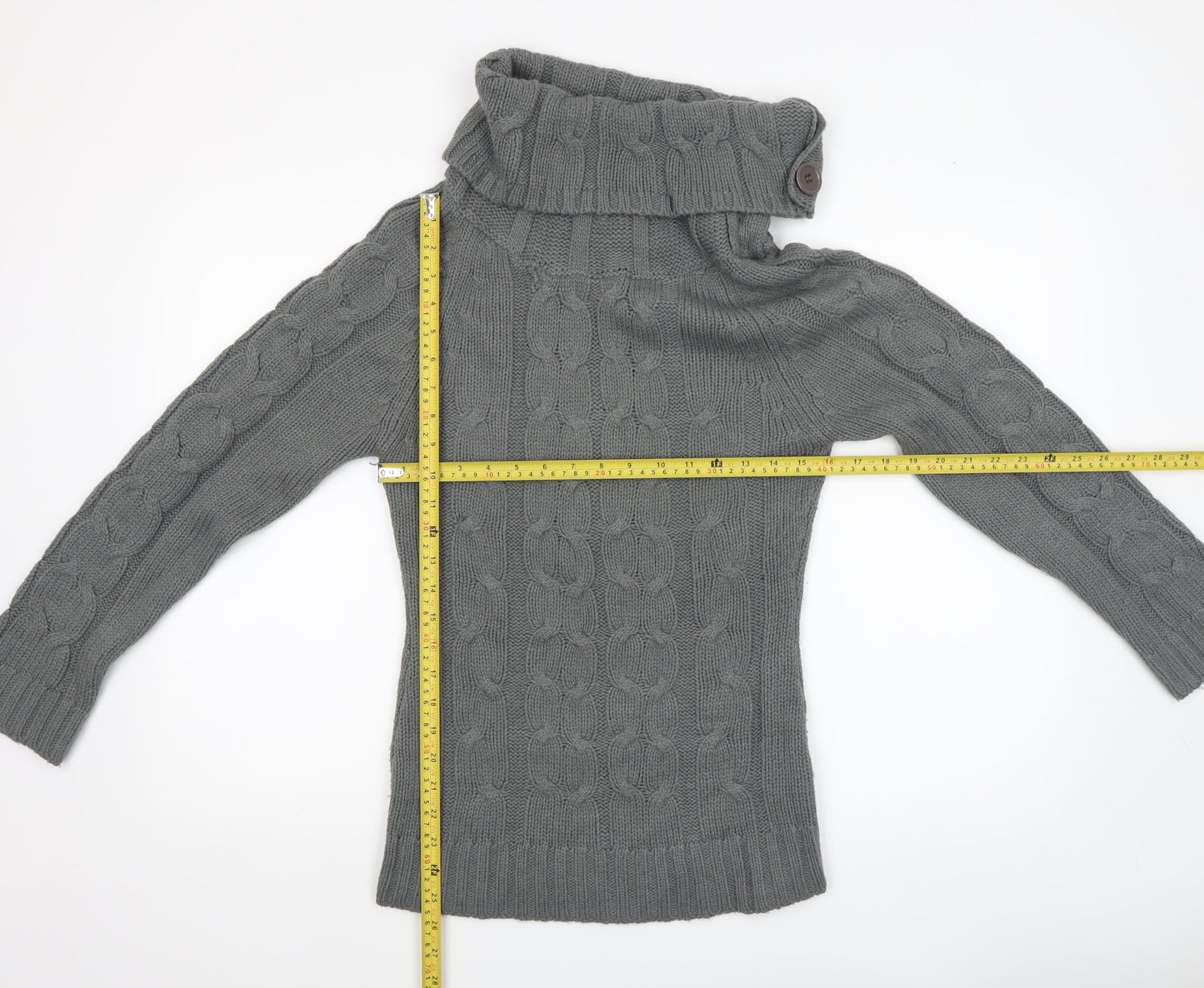 Womens UK Size S Folia Grey Pullover Jumper