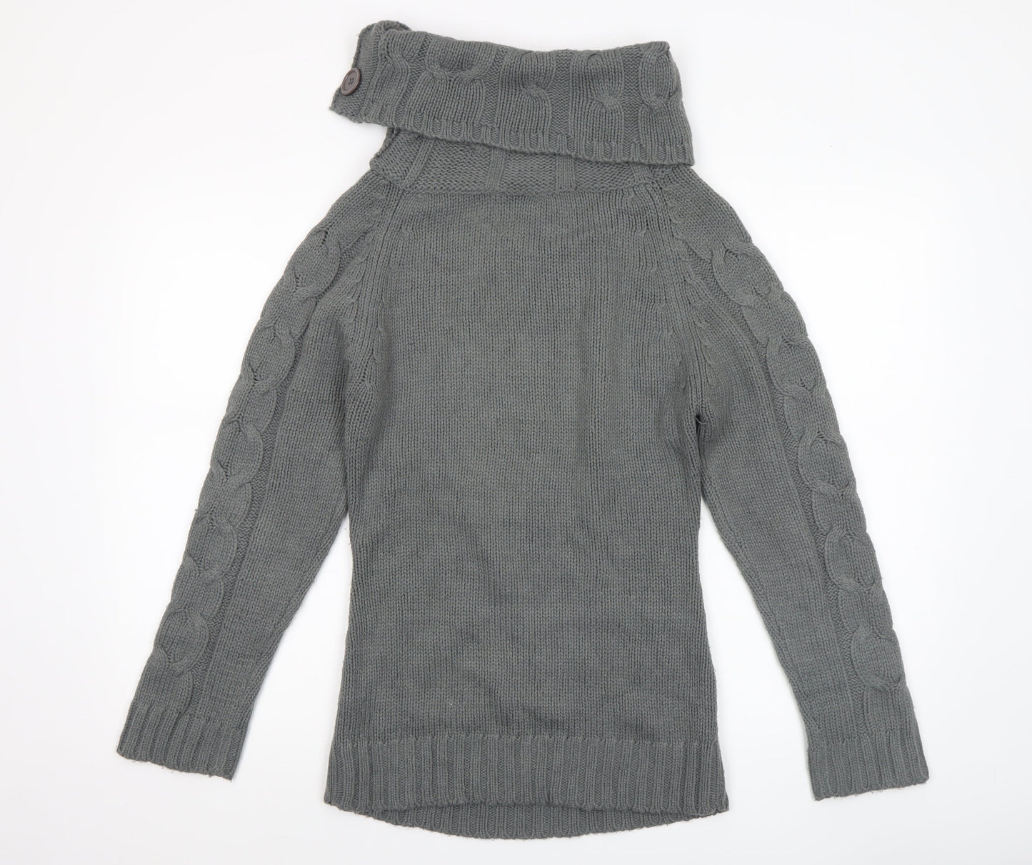 Womens UK Size S Folia Grey Pullover Jumper