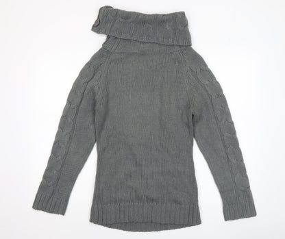 Womens UK Size S Folia Grey Pullover Jumper