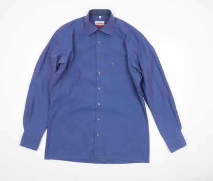 Mens UK Collar Size 15.5 MARVELIS Smart Blue  Dress Shirt