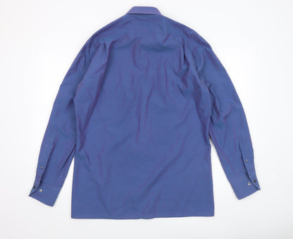 Mens UK Collar Size 15.5 MARVELIS Smart Blue  Dress Shirt