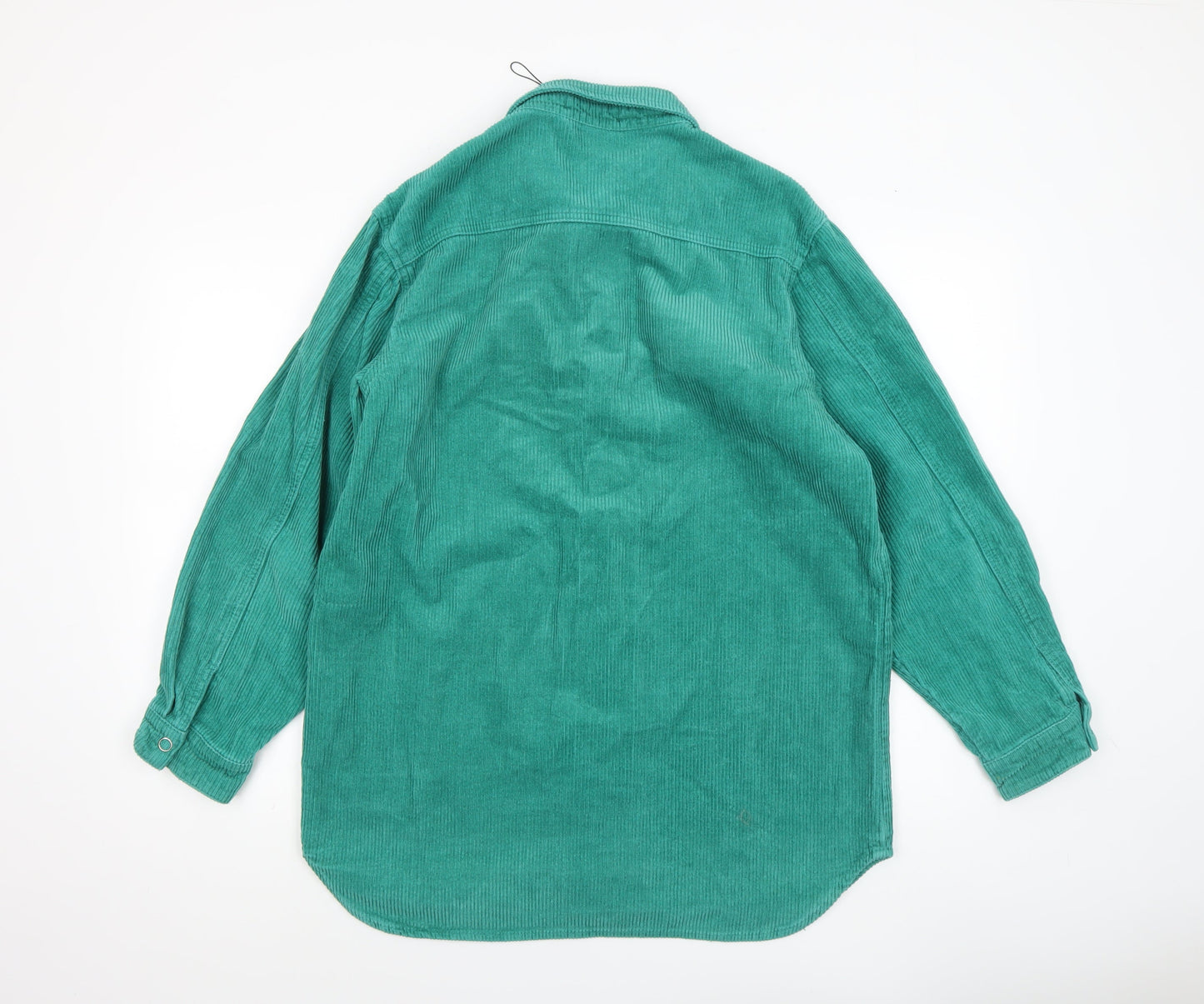 Womens UK Size 10 Missguided Green Basic Button-Up