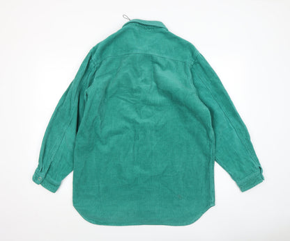 Womens UK Size 10 Missguided Green Basic Button-Up