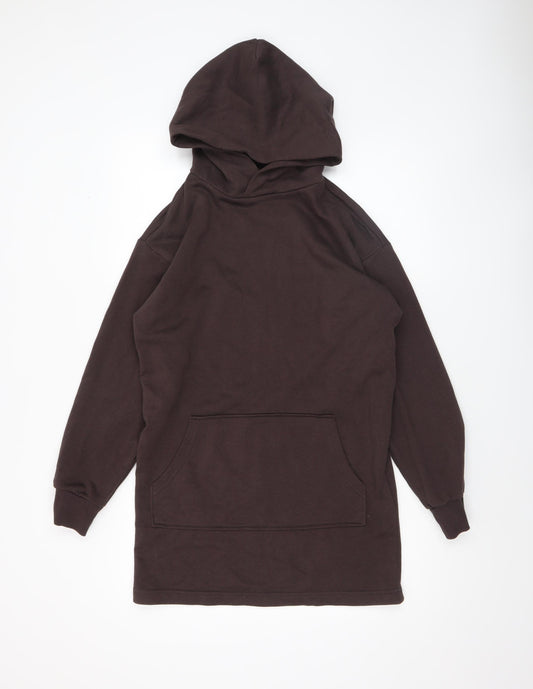 Womens UK Size 2XS H&M Brown Pullover Hoodie