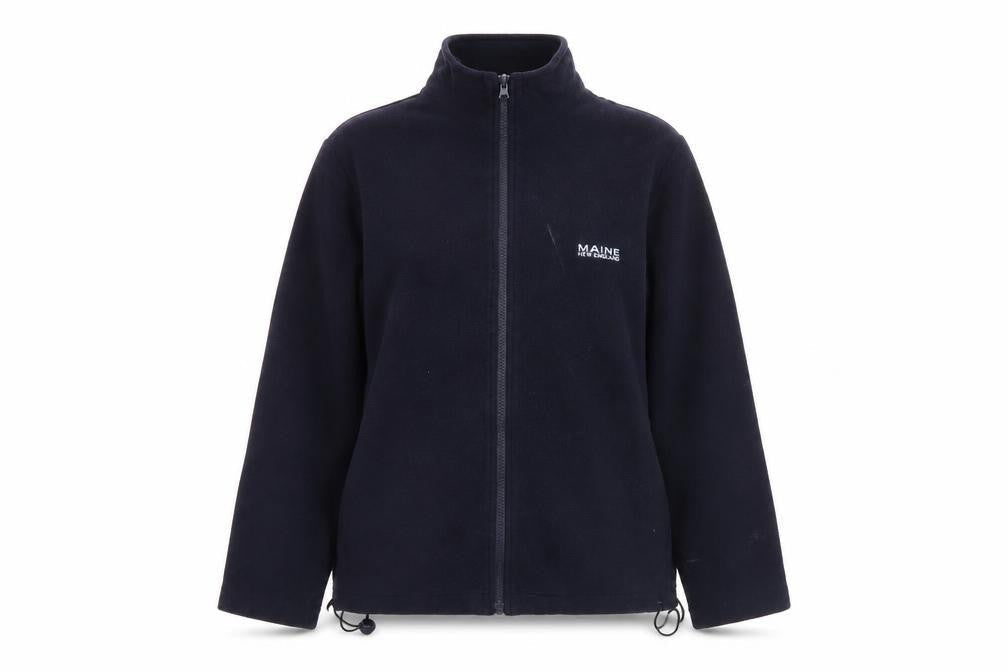Front view of Maine New England Women's Blue Fleece Full Zip Jacket, size 12