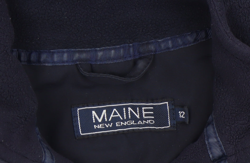 Womens UK Size 12 Maine New England Blue Basic Jacket