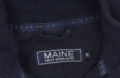 Womens UK Size 12 Maine New England Blue Basic Jacket