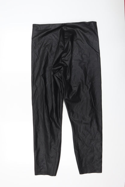 Womens UK Size 16 Gallery Slim Fit Leggings Black Trousers