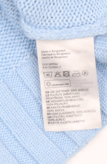 Womens UK Size 8 H&M Blue Pullover Jumper
