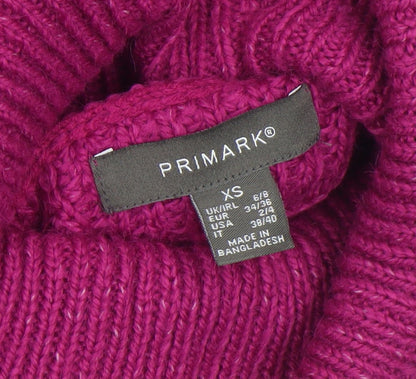 Womens UK Size XS Primark Pink Pullover Jumper