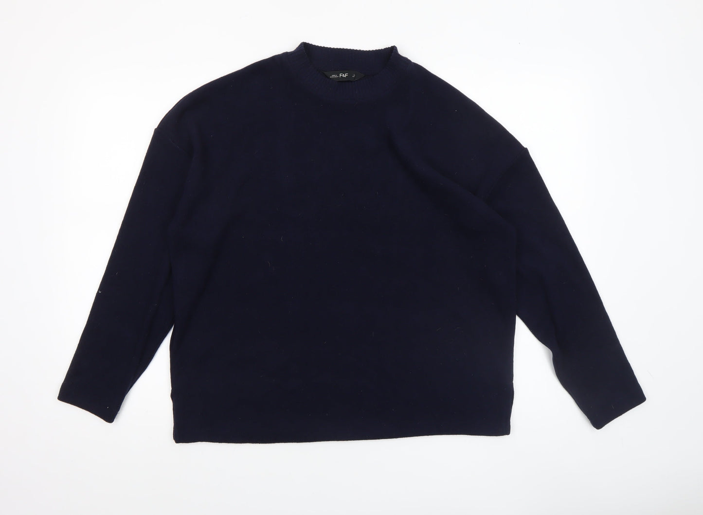 Womens UK Size M F&F Blue Pullover Jumper
