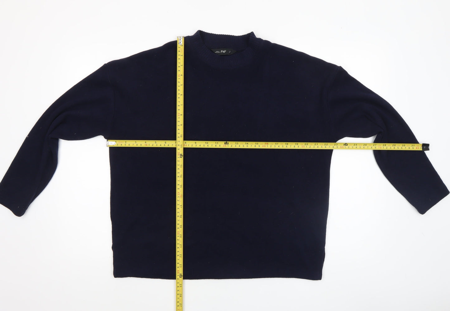Womens UK Size M F&F Blue Pullover Jumper
