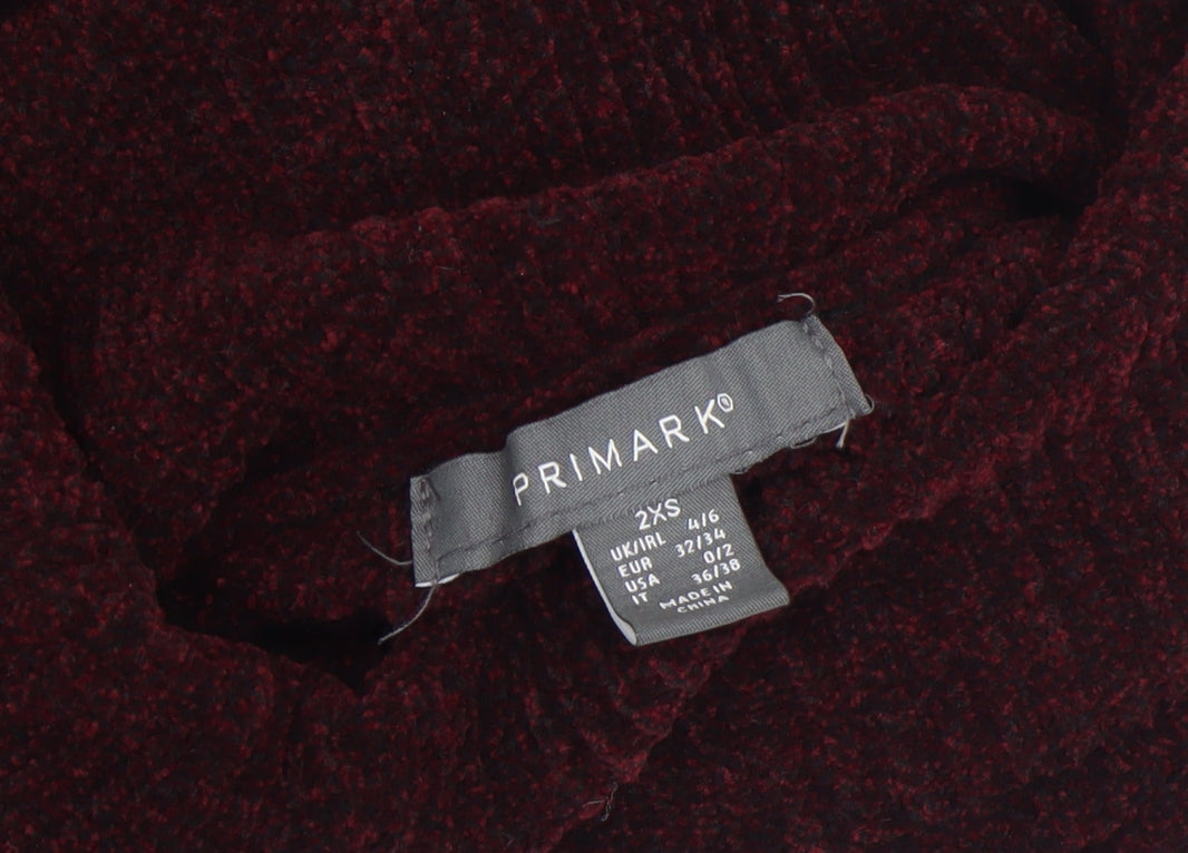 Womens UK Size 2XS Primark Brown Pullover Jumper