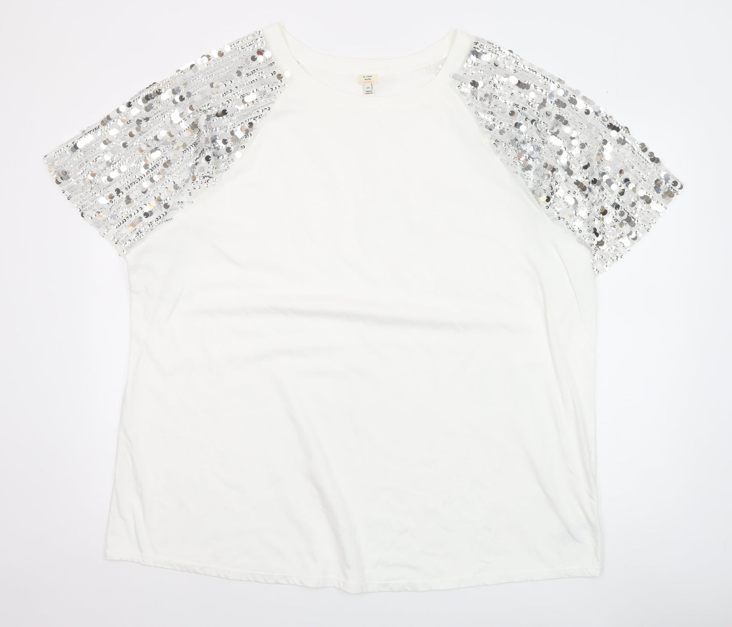 Womens UK Size 24 River Island White  T-Shirt