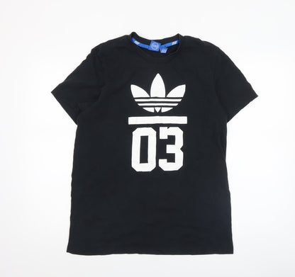 Mens UK Size M adidas Black  T-Shirt