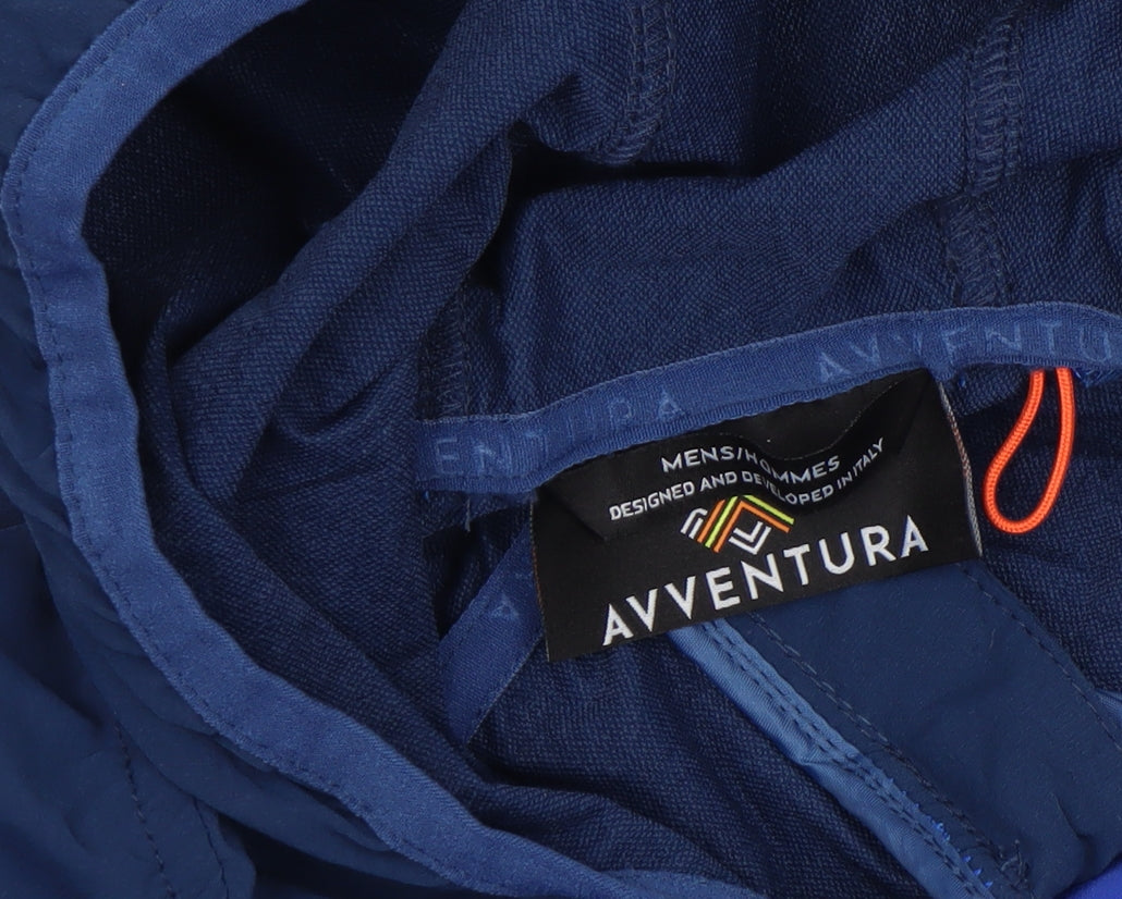 Mens UK Size M Avventura Blue Windbreaker Coat
