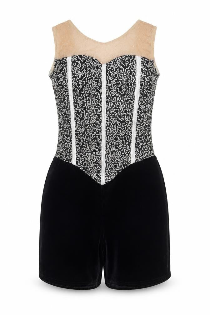 Womens UK Size 8 Razzle Dazzle One-Piece Black Playsuit