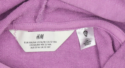 Girls UK Size 13-14 Years H&M Purple Pullover Hoodie