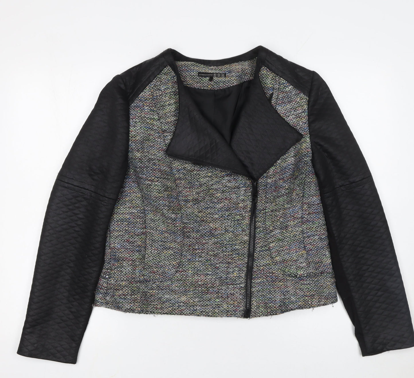 Womens UK Size 16 Atmosphere Multicoloured Biker Coat