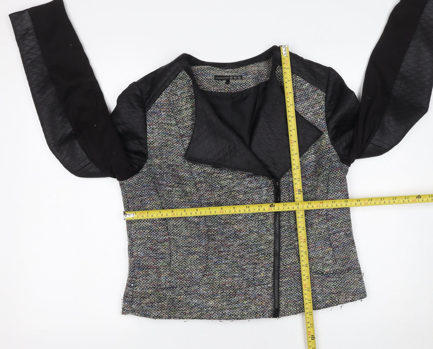 Womens UK Size 16 Atmosphere Multicoloured Biker Coat