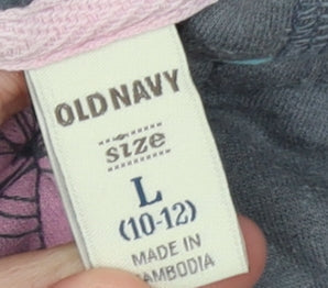 Girls UK Size 10-12 Years Old Navy Grey Full Zip Hoodie