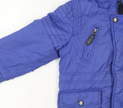 Girls UK Size 4-5 Years RJR John Rocha Blue Puffer Jacket