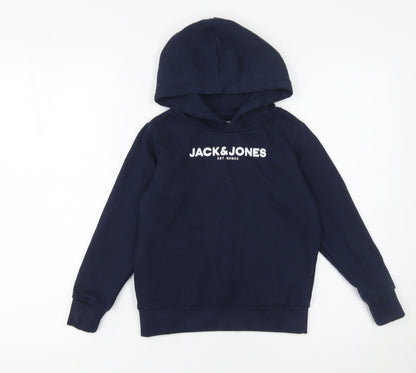 Boys UK Size 8 Years JACK & JONES Blue Pullover Hoodie