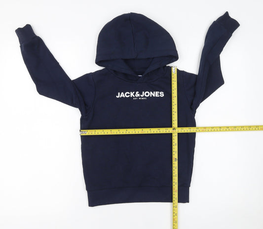Boys UK Size 8 Years JACK & JONES Blue Pullover Hoodie