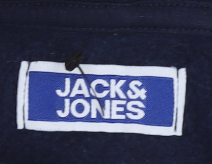 Boys UK Size 8 Years JACK & JONES Blue Pullover Hoodie