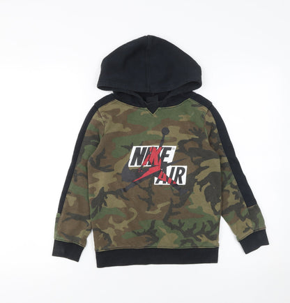 Boys UK Size 6-7 Years Nike Green Pullover Hoodie