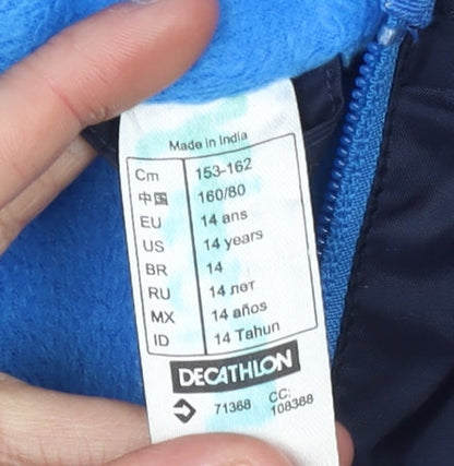 Boys UK Size 14 Years Quechua Blue Windbreaker Coat