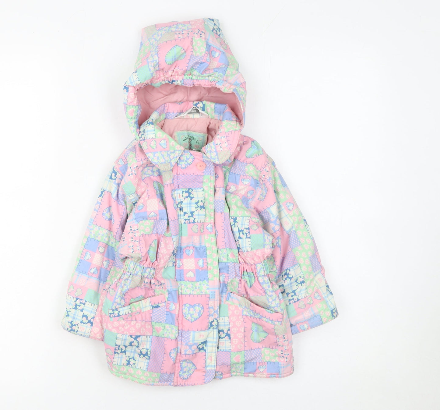 Girls UK Size 6-12 Months Marks and Spencer Multicoloured Puffer Jacket