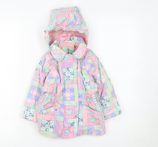Girls UK Size 6-12 Months Marks and Spencer Multicoloured Puffer Jacket