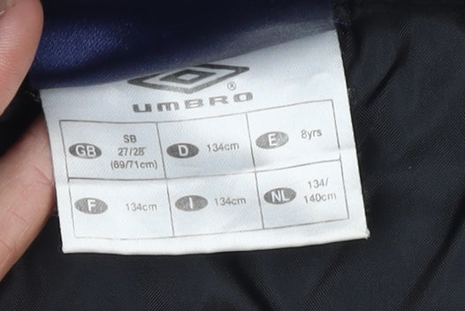 Boys UK Size 8 Years Umbro Black Puffer Jacket