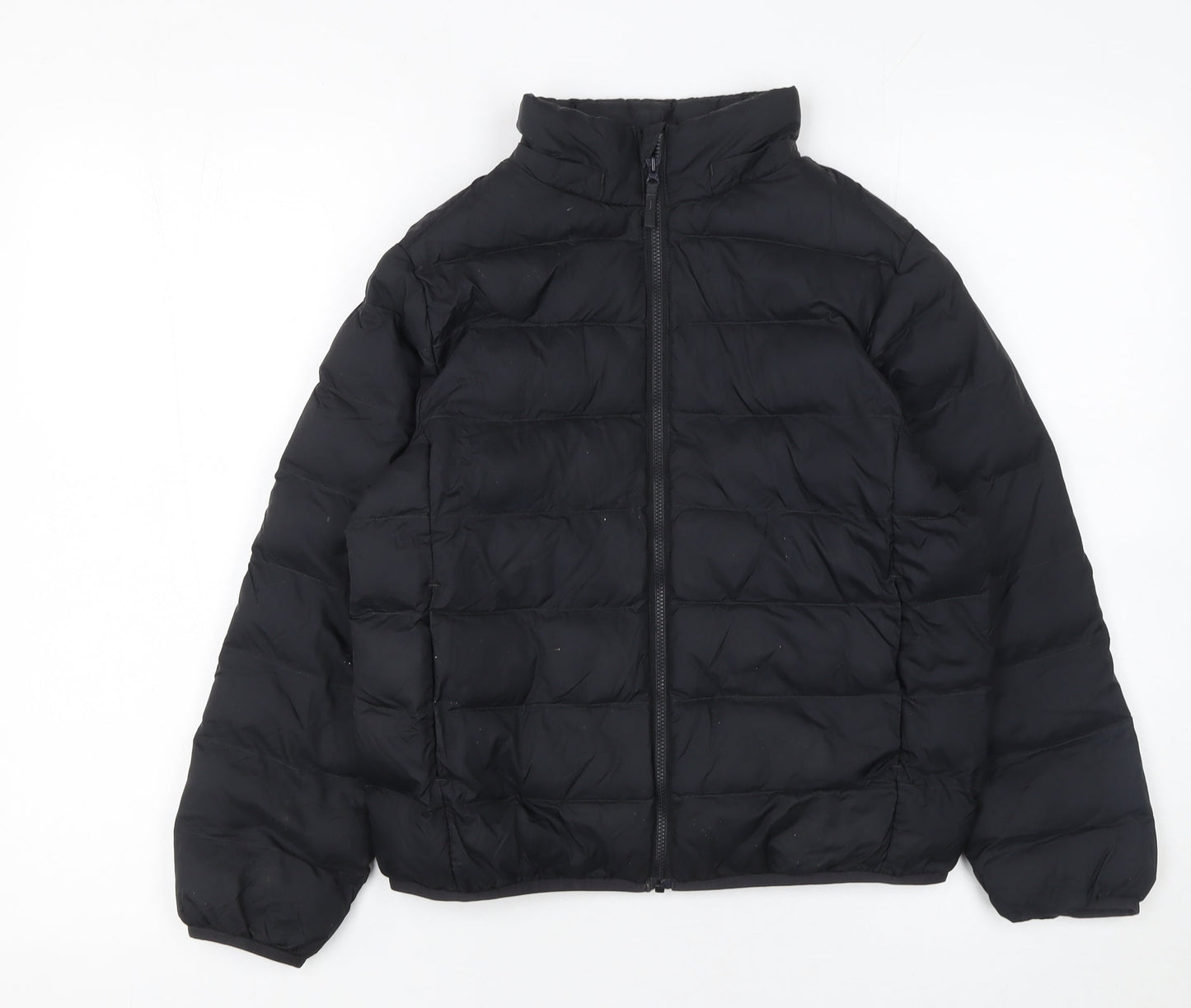 Boys UK Size 9-10 Years Uniqlo Black Puffer Jacket