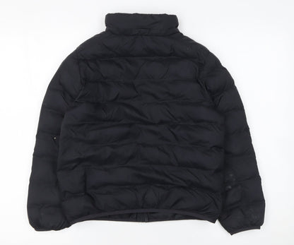 Boys UK Size 9-10 Years Uniqlo Black Puffer Jacket