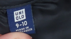 Boys UK Size 9-10 Years Uniqlo Black Puffer Jacket