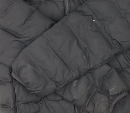 Boys UK Size 9-10 Years Uniqlo Black Puffer Jacket