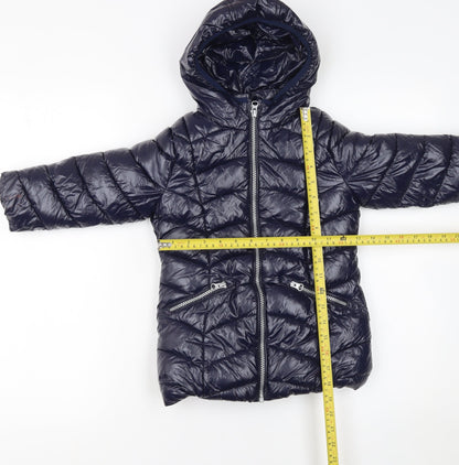 Girls UK Size 3 Years NEXT Blue Puffer Jacket