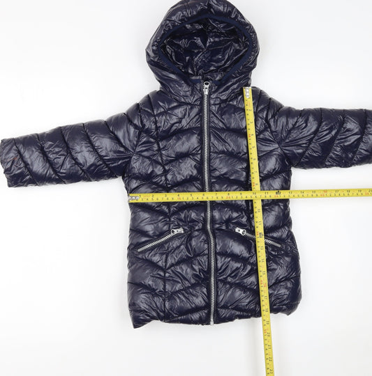 Girls UK Size 3 Years NEXT Blue Puffer Jacket