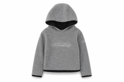 Front view of TOG24 boys’ grey fleece pullover hoodie 1-2 years warm winter top