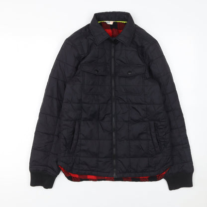 Boys UK Size 11-12 Years H&M Black Quilted Coat