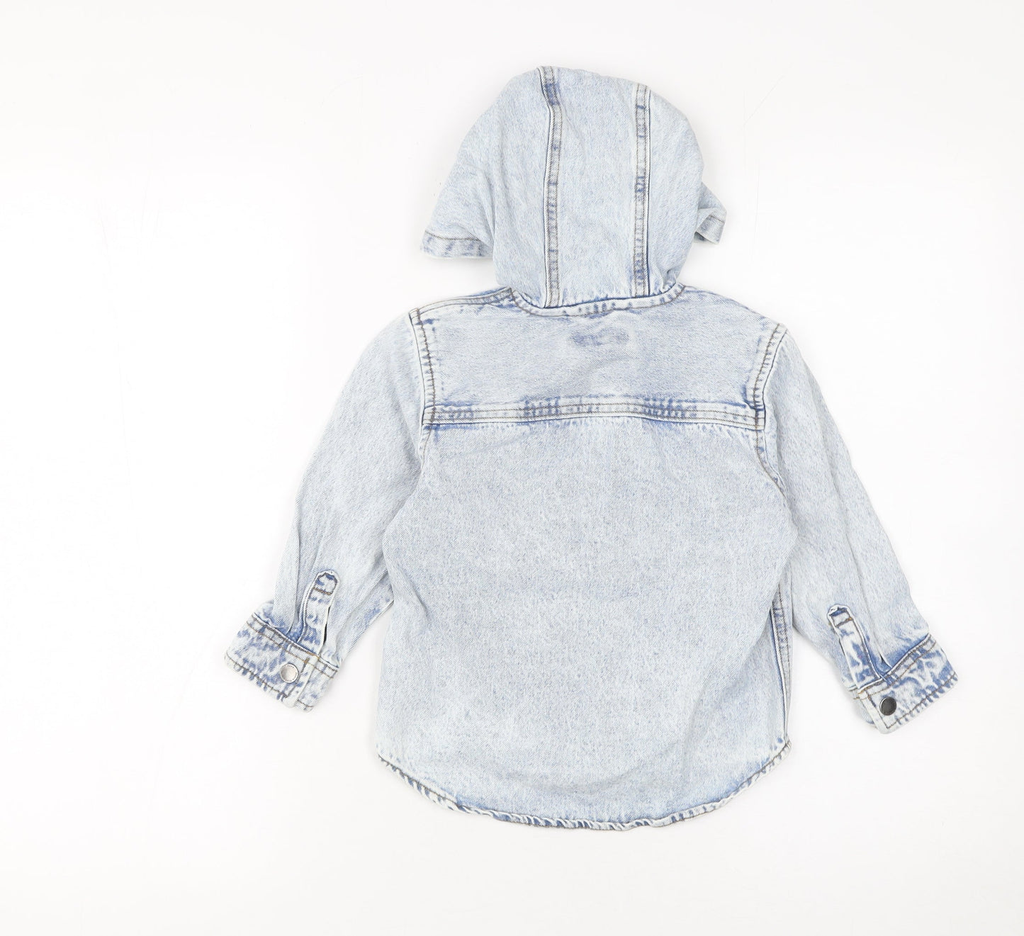 Boys UK Size 2-3 Years NEXT Blue Jersey Button-Up