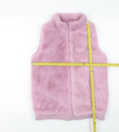 Dunnes Stores Girls Pink Fleece Zip Waistcoat 13-14 Years