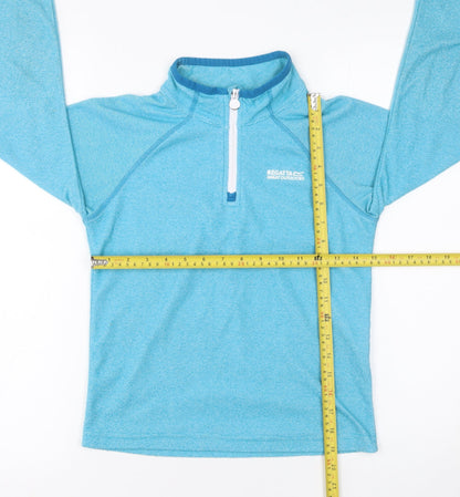 Regatta Boys Blue 9-10 Years Fleece 1/4 Zip Pullover Sweatshirt