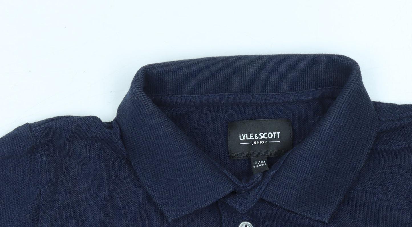 Boys UK Size 9-10 Years Lyle & Scott Blue Basic Polo