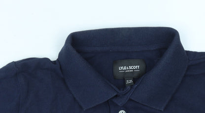 Boys UK Size 9-10 Years Lyle & Scott Blue Basic Polo