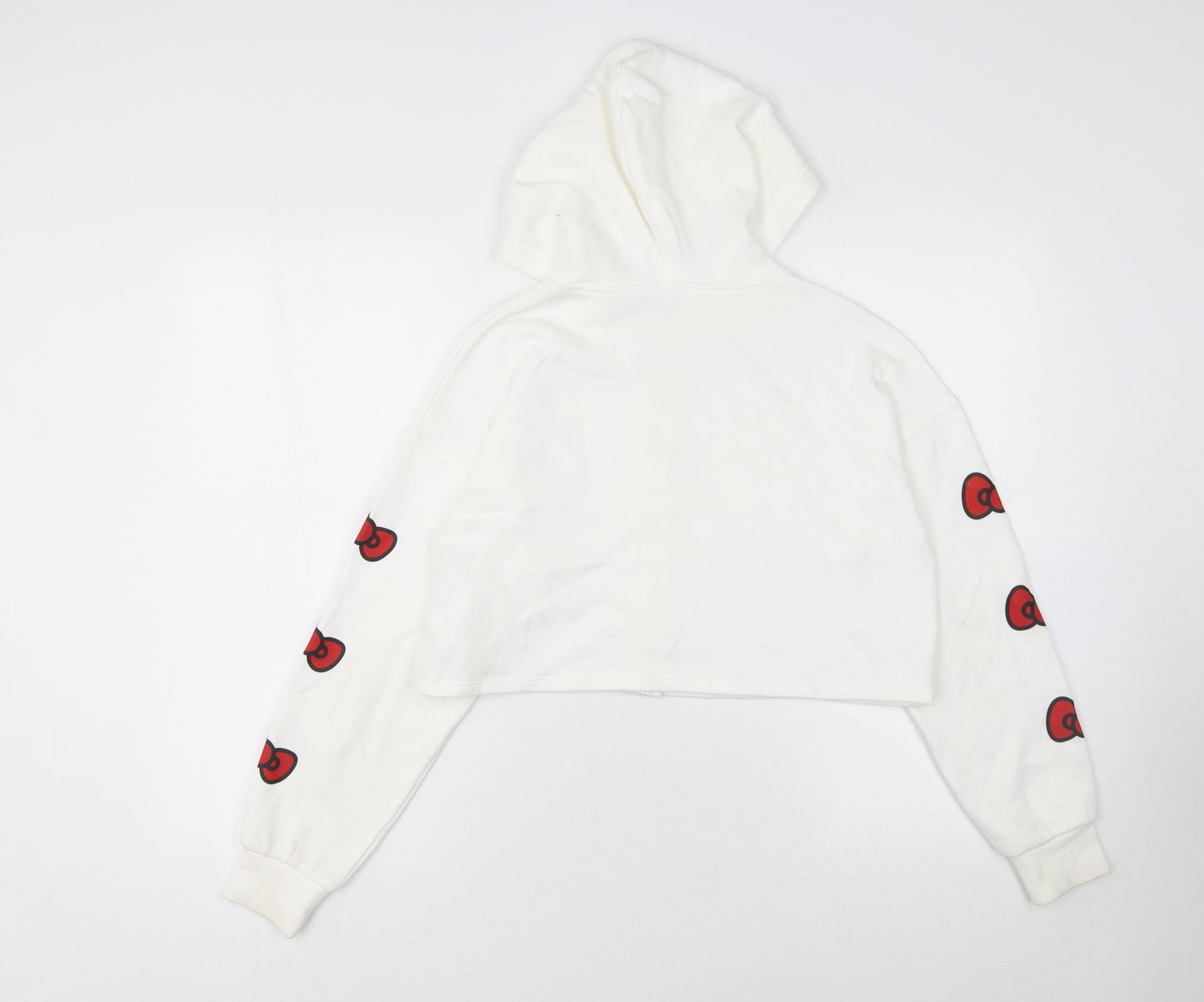 Girls UK Size 10-12 Years H&M White Full Zip Hoodie