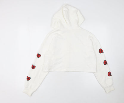 Girls UK Size 10-12 Years H&M White Full Zip Hoodie